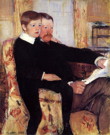 Portrait of Alexander J. Cassatt and His Son Robert Kelso Cassatt, 1884